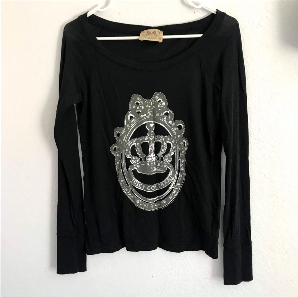 Juicy couture original M black long sleeve top